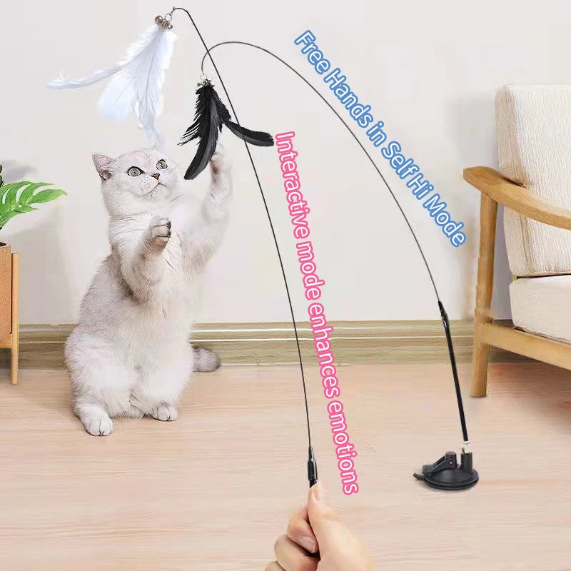 PawfectPets™ Interactive Cat Feather Toy Wand