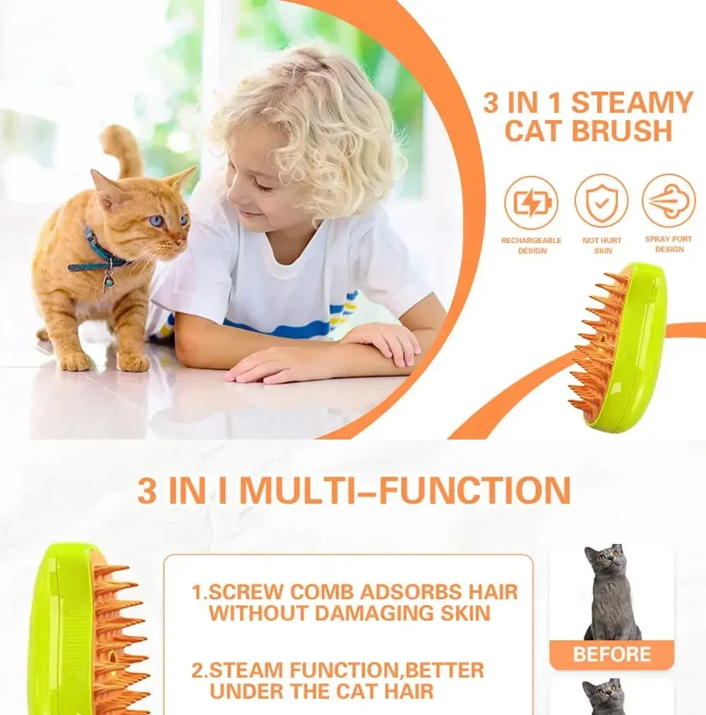 PawfectPets™ 3 In 1 Steam Brush