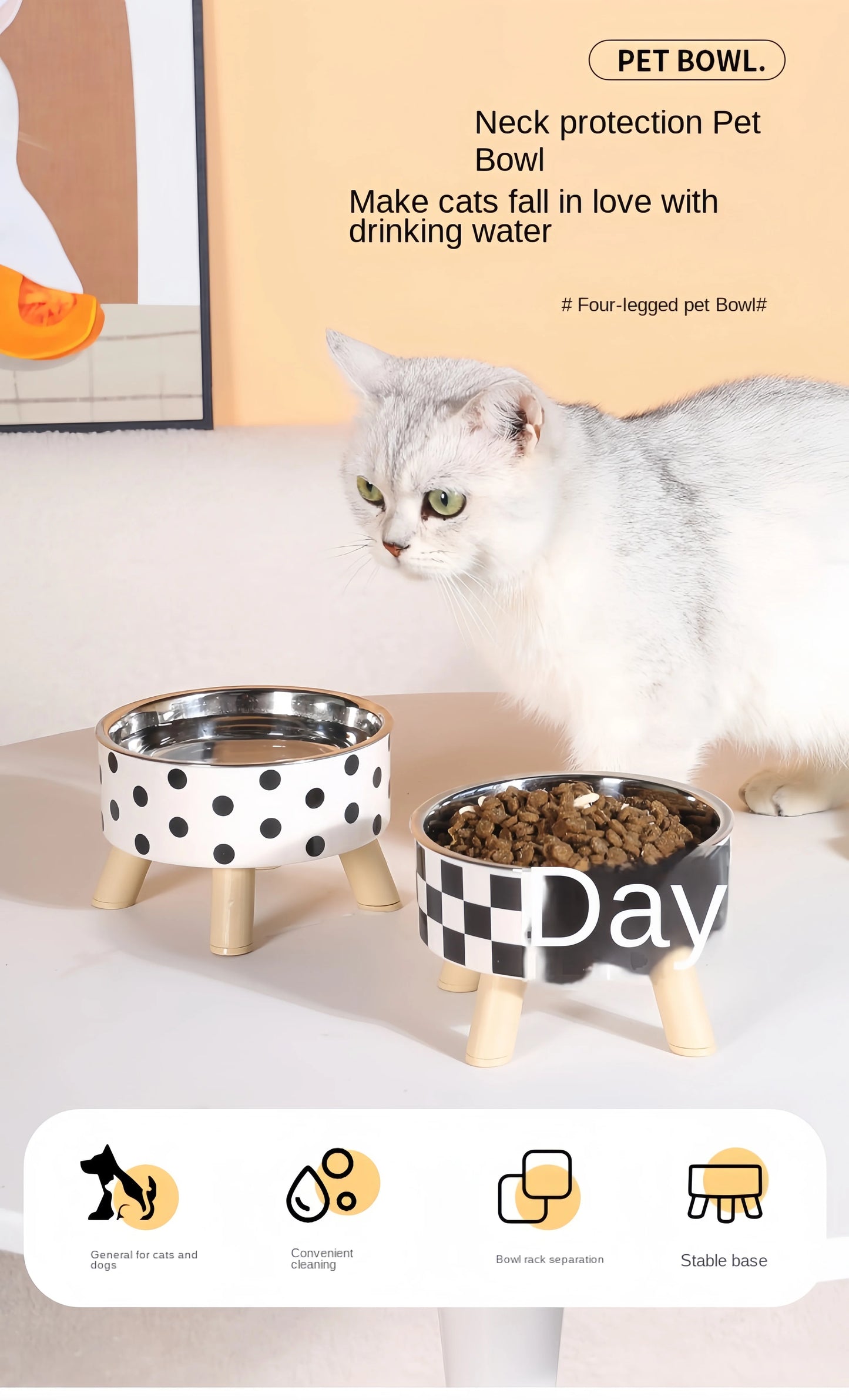 PawfectPets™ Elevated Cats Feeder Bowl